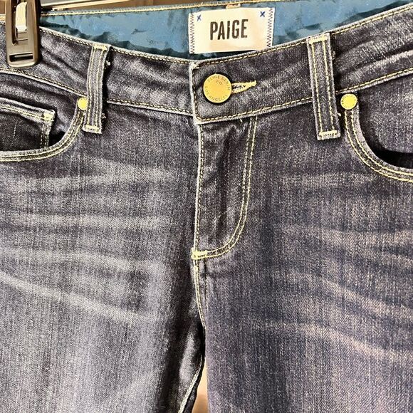 Paige jeans jimmy jimmy skinny low rise dark wash denim size 26 - Picture 4 of 15